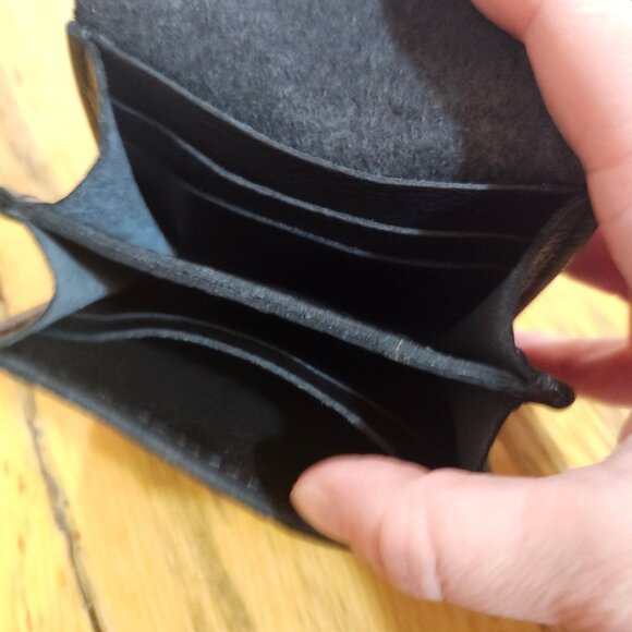 Portland Leather Small Bozeman Wallet Black Pebbled Brand New 4.25x3.5 - Picture 4 of 6